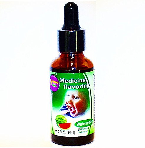 YummyMeds Watermelon Flavor Drops – Medicine Flavoring for Kids & Pets – Masks Bitter Taste – Alcohol-Free – 1 fl oz (30mL) exp 2028