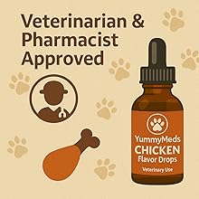 YummyMeds Chicken Flavor Drops – Veterinary Medicine Taste Enhancer for Pets – 1 fl oz (30 mL)