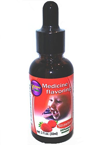 YummyMeds Strawberry Flavor Drops – Medicine Flavoring for Kids & Pets – Masks Bitter Taste – Alcohol-Free – 1 fl oz (30mL) exp 2028