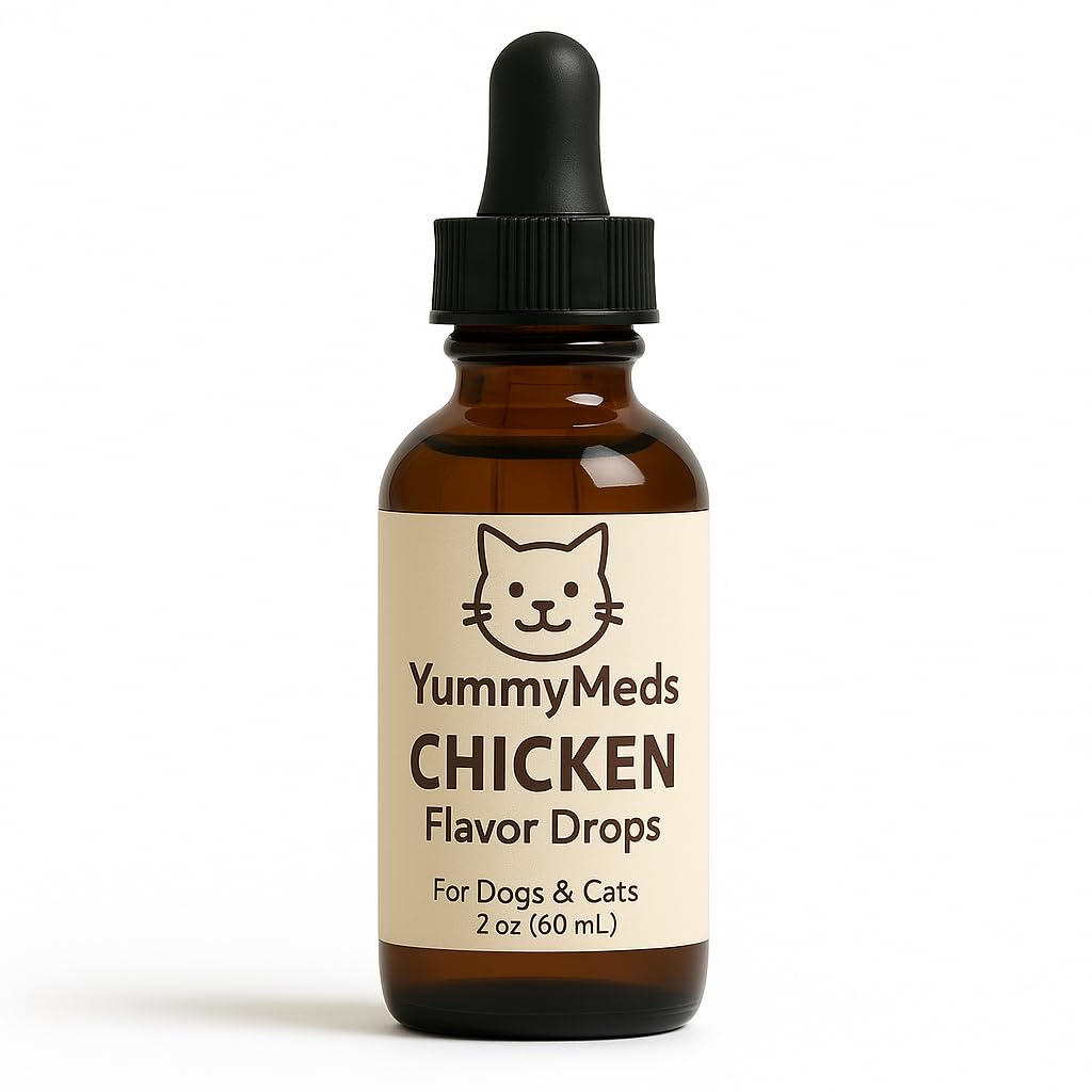 YummyMeds Chicken Flavor Drops – Veterinary Medicine Taste Enhancer for Pets – 1 fl oz (30 mL)