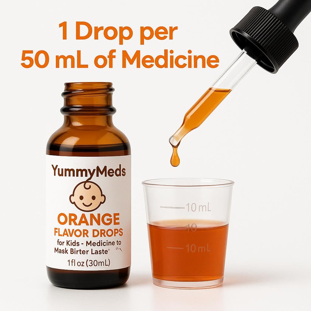 Yummymeds Medicine Flavoring Drops for Baby Child Kids Bad Tasting Medicines Orange Flavor