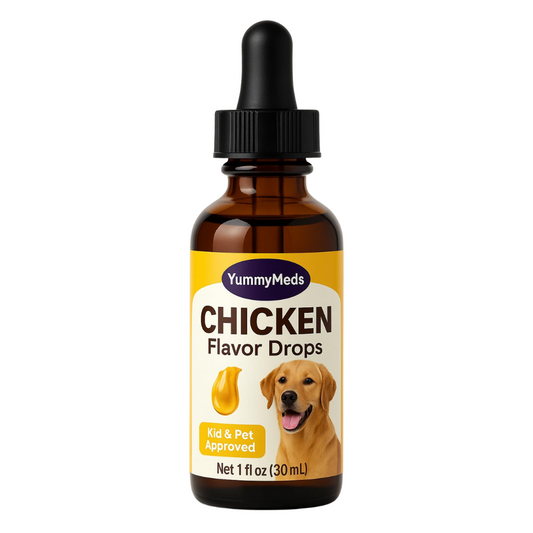YummyMeds Chicken Flavor Drops – Veterinary Medicine Taste Enhancer for Pets – 1 fl oz (30 mL)