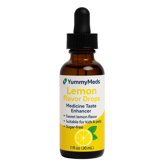 YummyMeds Lemon Flavor Drops – Medicine Taste Enhancer for Kids, Pets & Adults – 1 fl oz (30 mL)