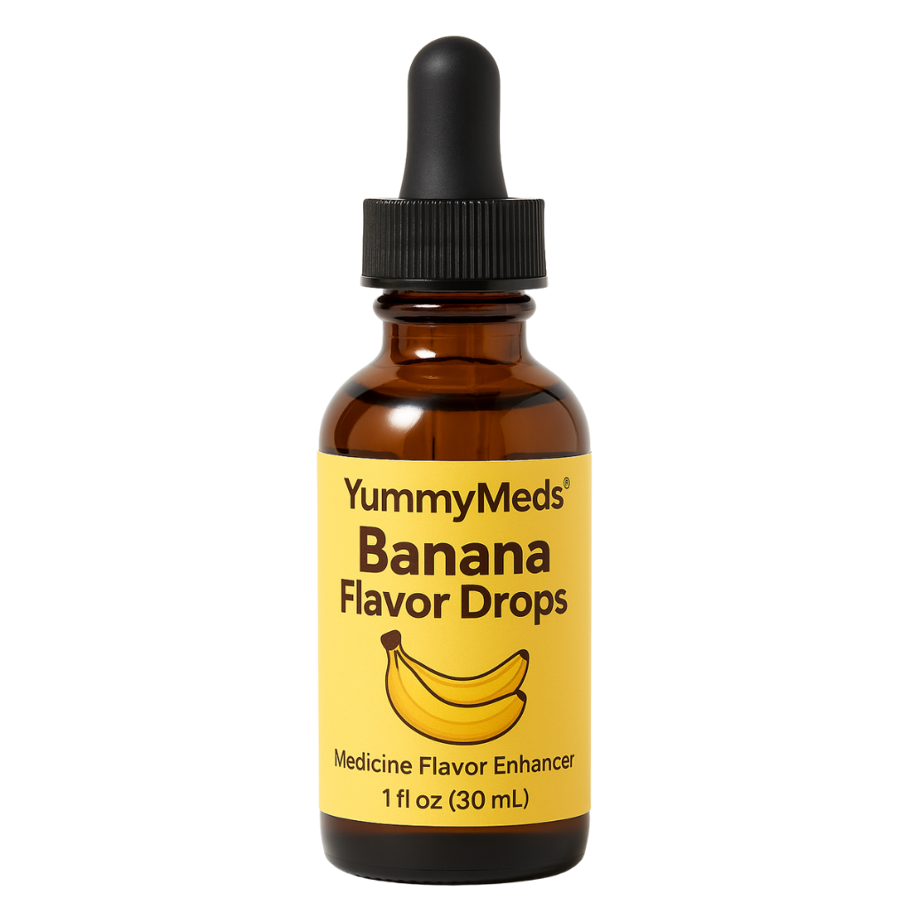 Yummy Meds Banana Flavoring Drops for Baby Child Kids Bad Tasting Pharmacy Prescriptions Yummy Meds