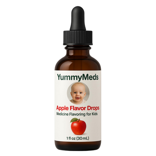 Yummy Meds Flavor Medicine Flavoring Drops for Baby Child Kids Bad Tasting Medicines (Apple)