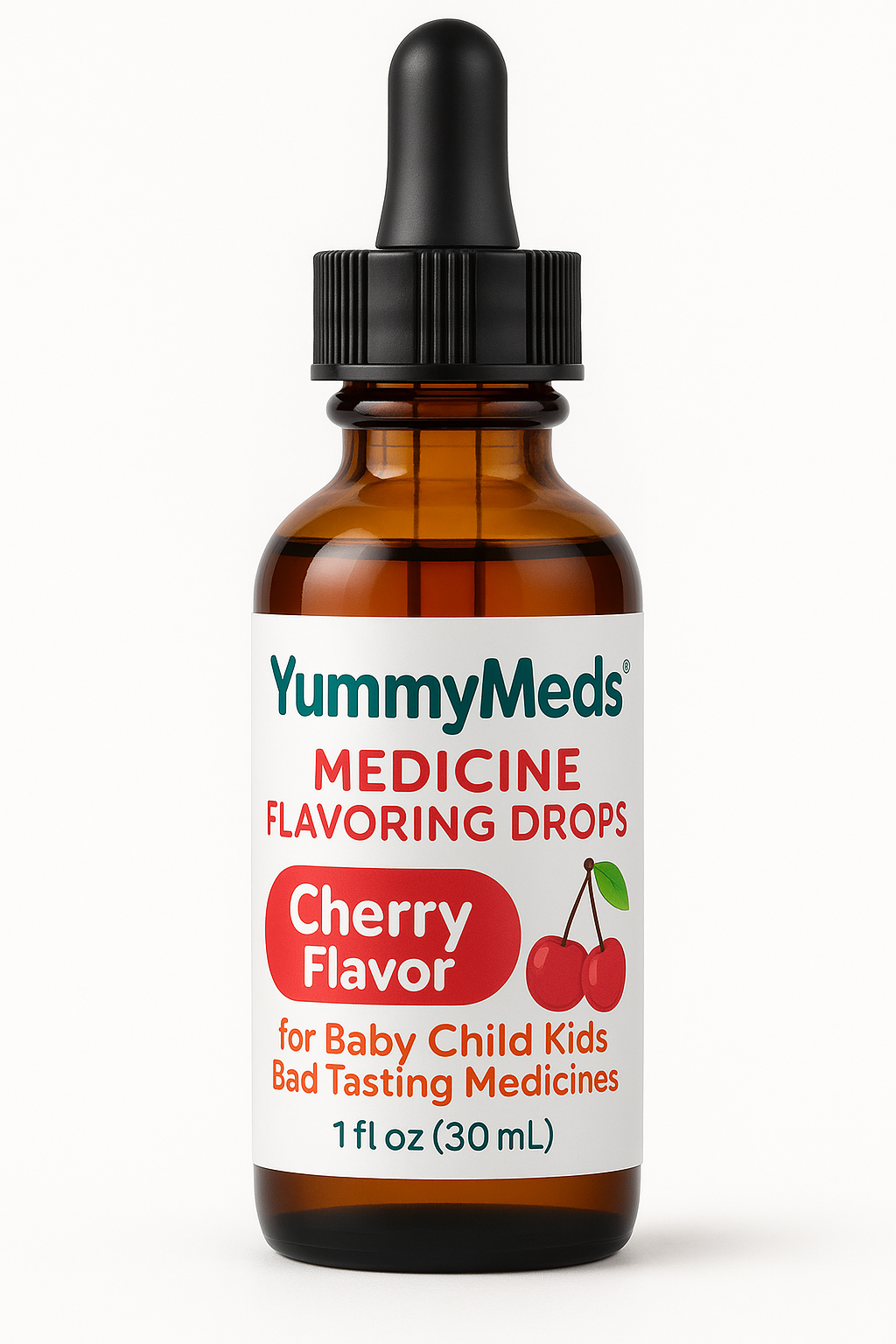 YummyMeds Flavor Medicine Flavoring Drops for Baby Child Kids Bad Tasting Medicines (Cherry)