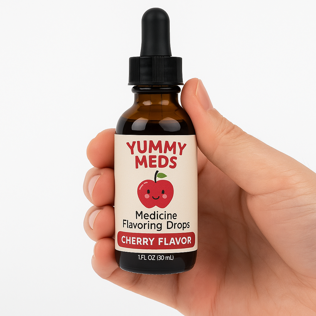 YummyMeds Flavor Medicine Flavoring Drops for Baby Child Kids Bad Tasting Medicines (Cherry)