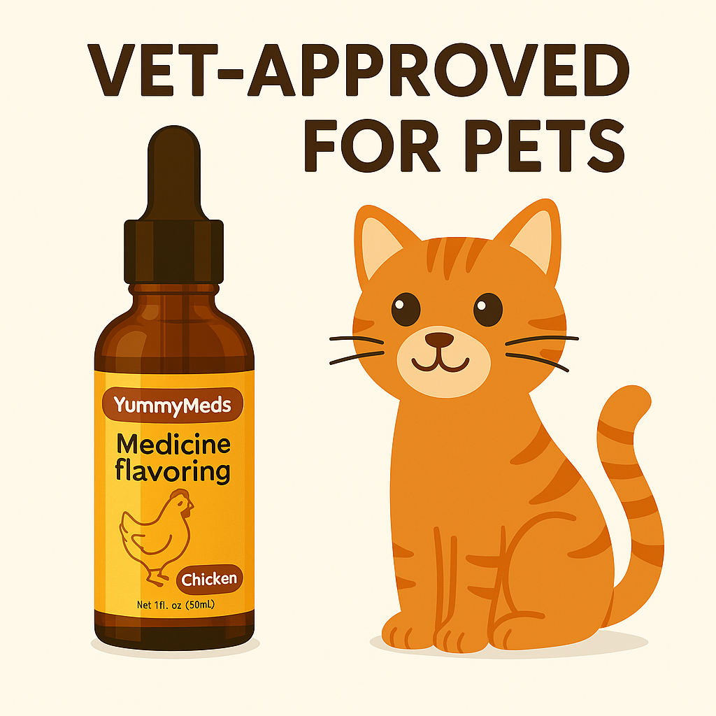 YummyMeds Chicken Flavor Drops – Veterinary Medicine Taste Enhancer for Pets – 1 fl oz (30 mL)