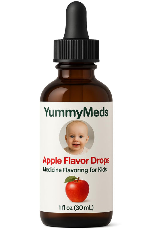 Yummy Meds Flavor Medicine Flavoring Drops for Baby Child Kids Bad Tasting Medicines (Apple)
