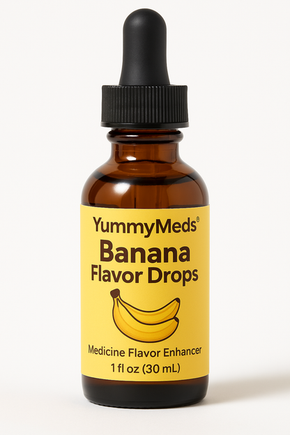 Yummy Meds Banana  Flavoring Drops for Baby Child Kids Bad Tasting Pharmacy Prescriptions Yummy Meds