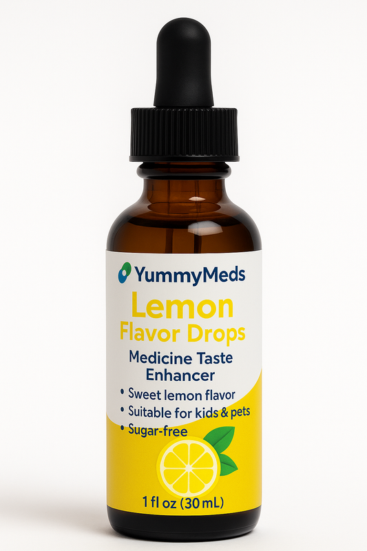 YummyMeds Lemon Flavor Drops – Medicine Taste Enhancer for Kids, Pets & Adults – 1 fl oz (30 mL)