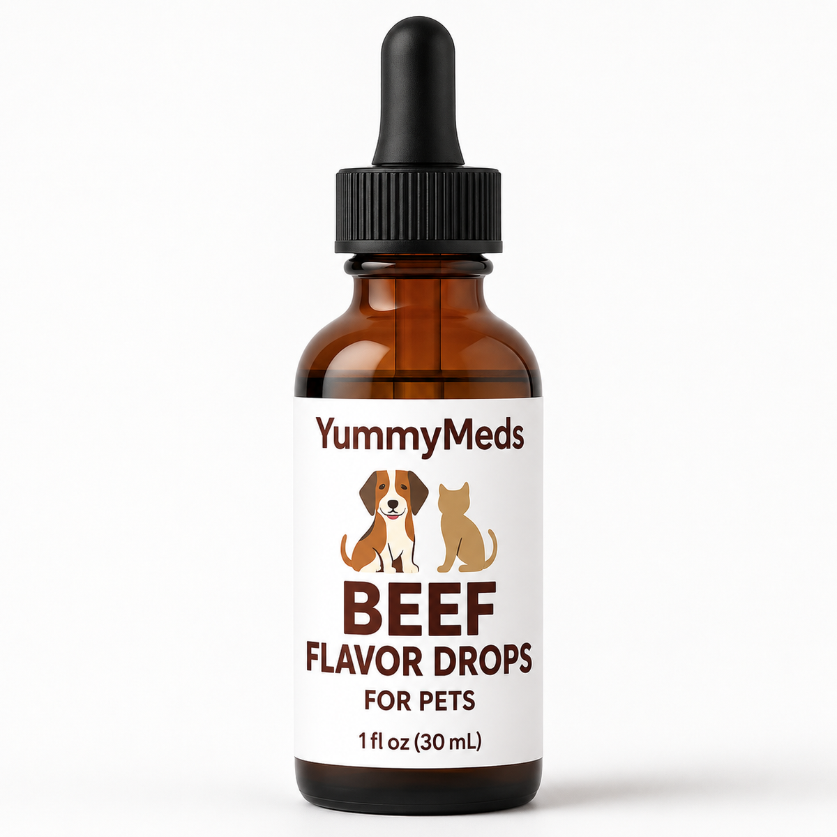 YummyMeds Beef flavor drops, 1 fl oz (30 mL) — for pets, product illustration 5