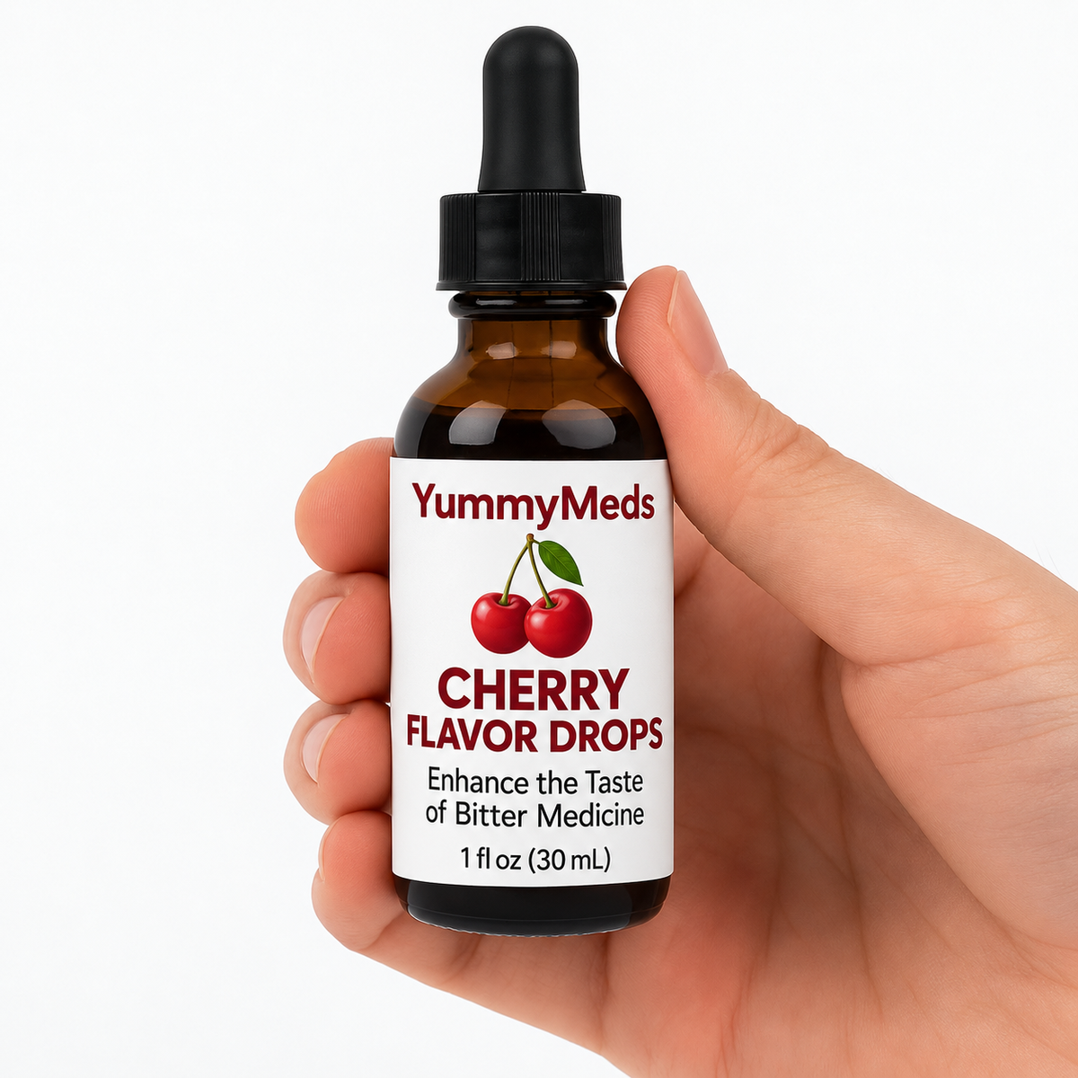 YummyMeds Cherry flavor drops, 1 fl oz (30 mL) — product illustration 2